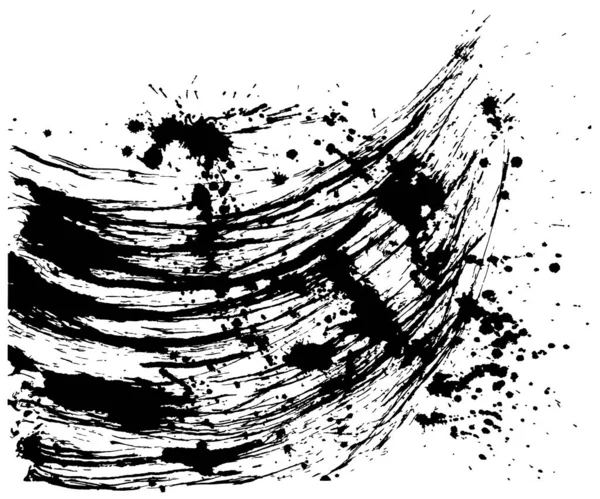 Illustrations Coup Pinceau Vague Embruns — Image vectorielle
