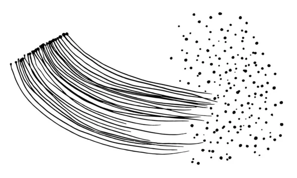 Pinselstrich Illustrationen Welle Gischt Meer — Stockvektor