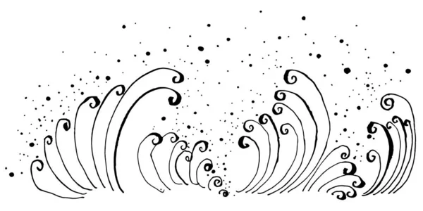 Ilustrace Vln Velká Vlna — Stockový vektor