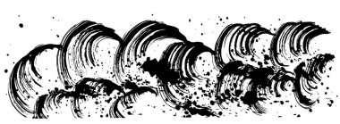 fırça darbe dalgası. yaz sıçrama.