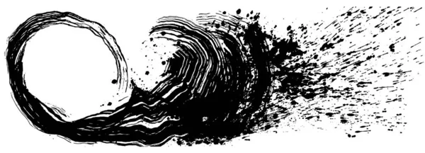 Ink Splash Brush Stroke Illustration — Stock Vector