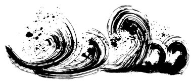 Deniz spreyi. fırça dalgaları.