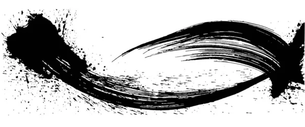 Сплеск Чорнила Ілюстрація Інсульту Пензлем — стоковий вектор