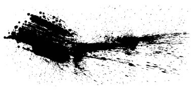 Mürekkep sıçraması. fırça darbesi illüstrasyonu.