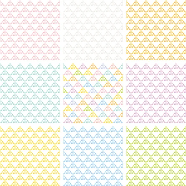 Ensemble Fonds Triangulaires Colorés Design Traditionnel Japonais — Image vectorielle