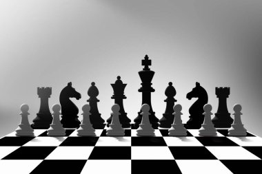 Bu görüntü, bir savaş alanı gibi rekabetçi iş dünyasını yansıtıyor. Her iki taraf da strateji ve becerilerini kullanarak liderlik için savaşıyor ve piyasadaki en büyük avantajı elde ediyor..