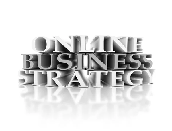 Online Business Strategie Tekst — Stockfoto