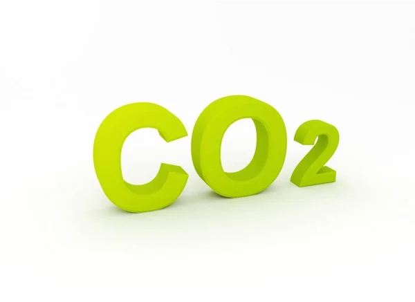 第3D个字母拼写 Co2 — 图库照片