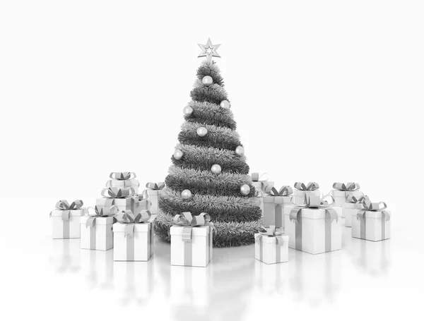 Christmas Tree Gift Boxes — Stock Photo, Image
