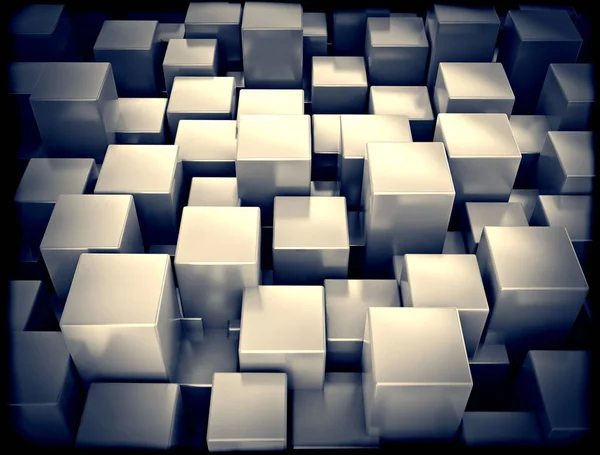 Abstract Metallic Cubes Background — Stock Photo, Image