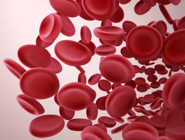 Flowing Red Blood Cells High Resolution Render — Stock Photo, Image