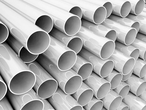 Stack Plastic Pipes Close High Resolution Image — Stock Photo, Image