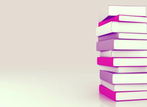 Multi Colored Books Stacked Education — Stock Photo, Image