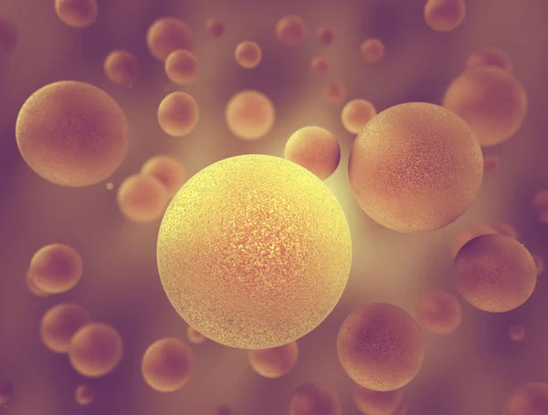 Mänskliga celler 3D-illustration — Stockfoto