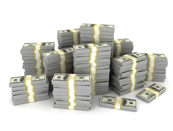 Pengar stack stor mängd amerikanska dollar — Stockfoto