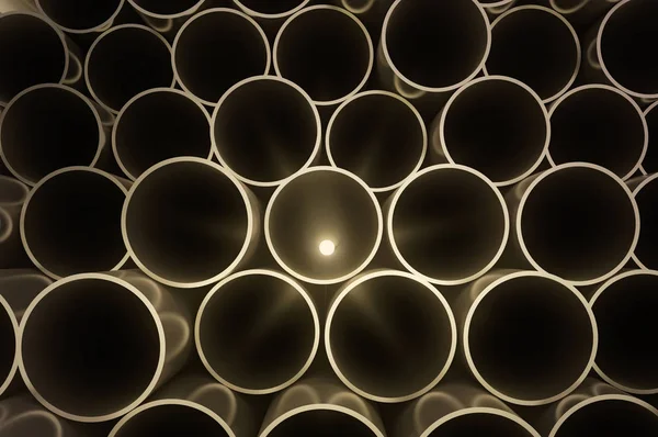 Round metal  pipes. industrial 3d illustration — Stock Photo, Image