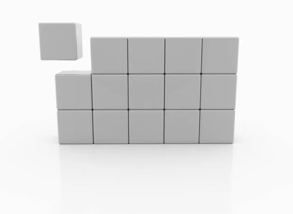 Building blocks blank isolated on white — Stock Photo, Image