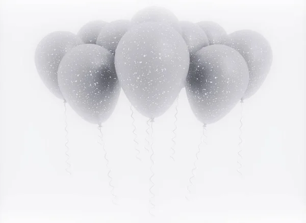 Gruppo di palloncini party grigi — Foto Stock
