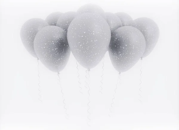 Group of grey party balloons — Stock Photo, Image