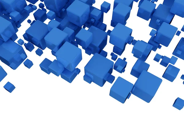 Cubes bleus 3d — Photo