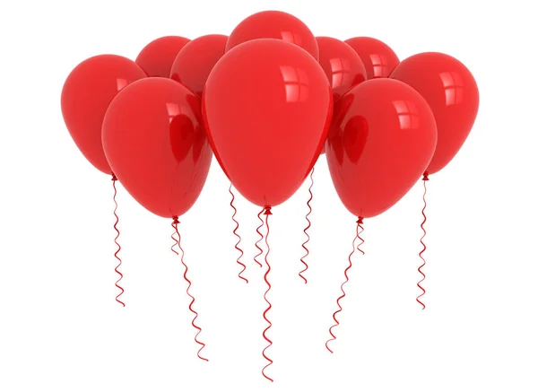 Rote Party-Luftballons — Stockfoto