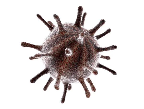 Viruszelle isoliert auf weiß — Stockfoto