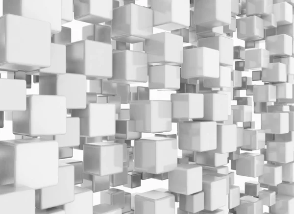 3D kuber bakgrund vit — Stockfoto