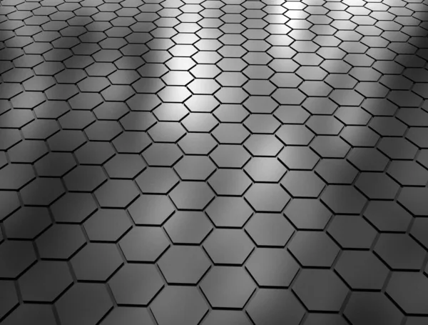 Абстрактная шестиугольная футуристическая поверхность — стоковое фото