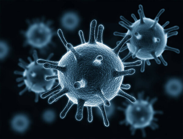 Viruses in infected organism Royalty Free Stock Photos