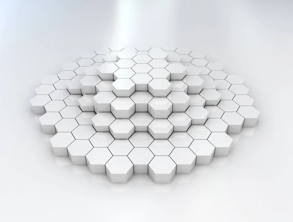 Abstracte Digitale Stapel Van Hexagon Blokken — Stockfoto