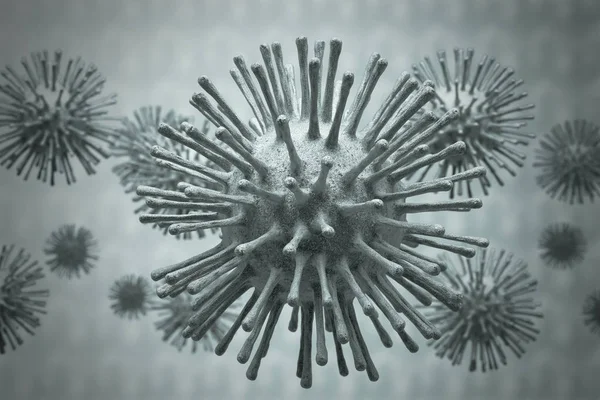 Bacteria under microscope, medical background — Stock Photo, Image