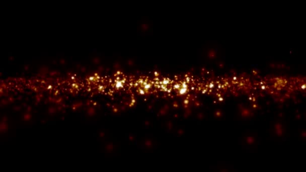 Blinking Golden Glitter Particles Seamless Loop — Stock Video