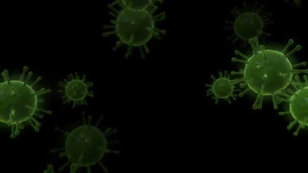 Вирусные Клетки Микроскопом Бесшовный Цикл — стоковое видео