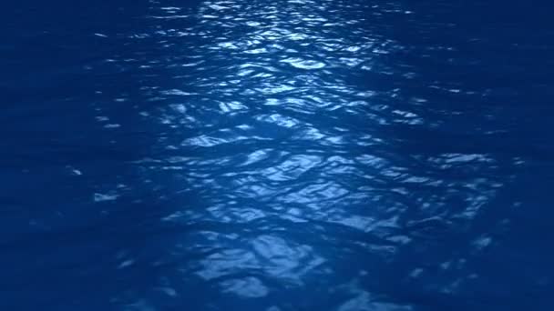 Cámara Lenta Primer Plano Superficie Agua Del Océano Azul Lazo — Vídeos de Stock