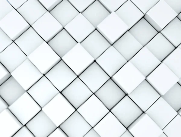 Beyaz Küplerden Oluşan Soyut Dijital Arkaplan — Stok fotoğraf