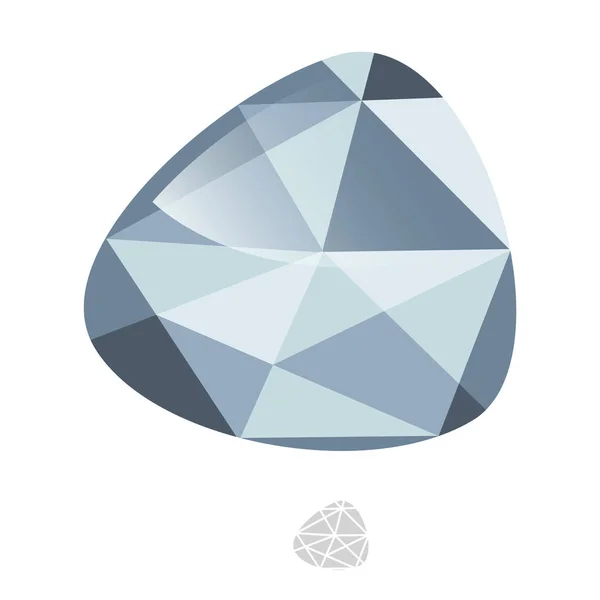 Diamant Edelstein Über Weiß Kann Als Logo Verwendet Werden — Stockfoto