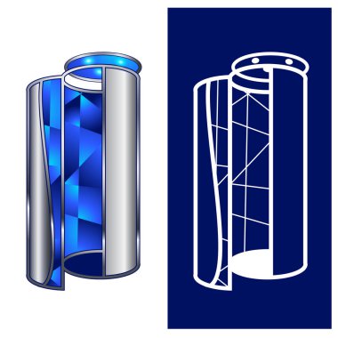 Illustration of Cryo Chamber can Use also as Logo  clipart