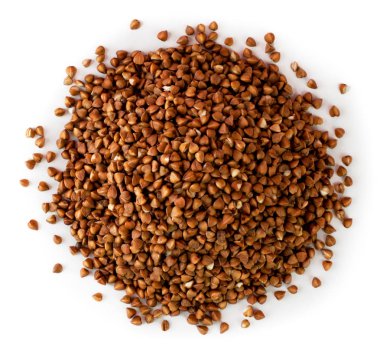 Bir demet buğday beyaz kapatın. İzole üstten görünüm