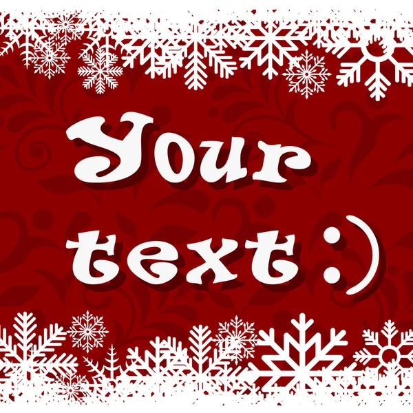 Різдвяний фон зі снігом для вашого тексту . — стоковий вектор