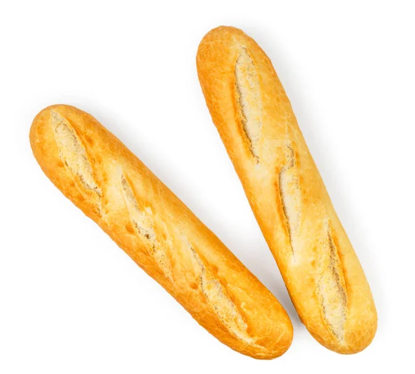 Tane Beyaz Bir Arka Plan Üzerinde Beyaz Ekmek Üstten Görünüm — Stok fotoğraf