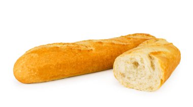 Beyaz ekmek ve bir buçuk bir somun yakın - kadar beyaz. İzole