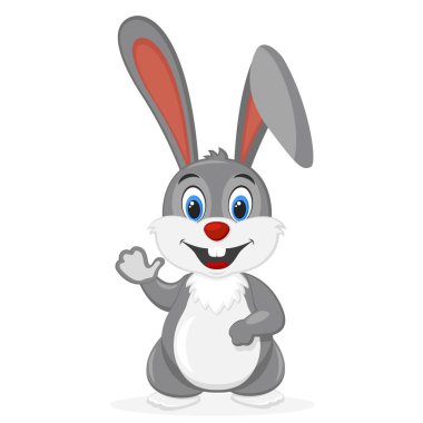 Gri Tavşan ve onun pençe beyaz dalgaları.