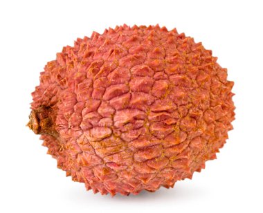 Bir beyaz, bir olgun lychee izole.