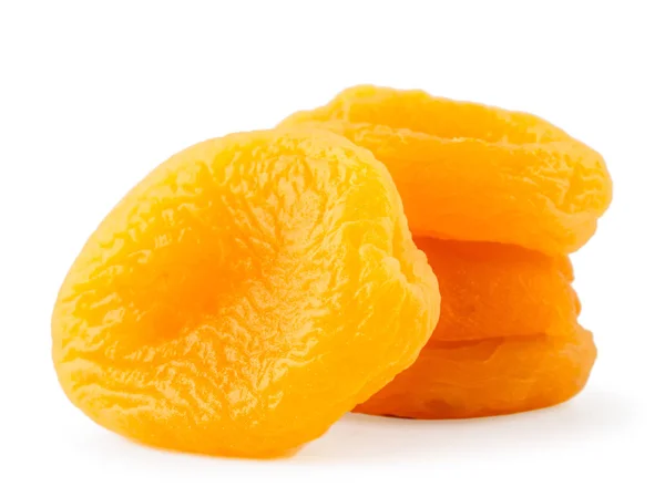 Fresh dried apricots on a white, isolated. — Stock Photo, Image