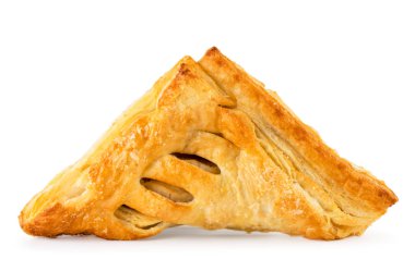 Puf böreği closeup beyaz bir arka plan üzerinde.