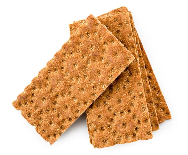 Crispy breads on a white. The form of the top. — Stock Photo, Image