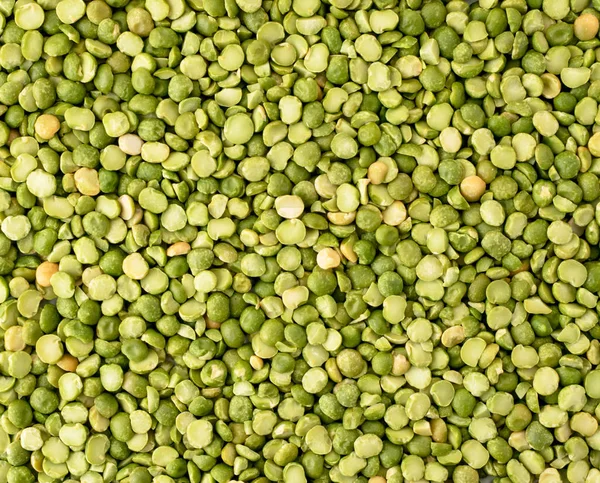 Dried green peas. The form of the top.