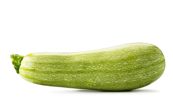 Ripe zucchini close-up on a white. Isolated. — Stock Photo, Image