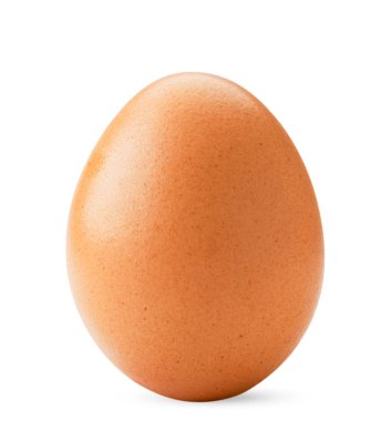 Tavuk yumurta closeup bir beyaz. izole.