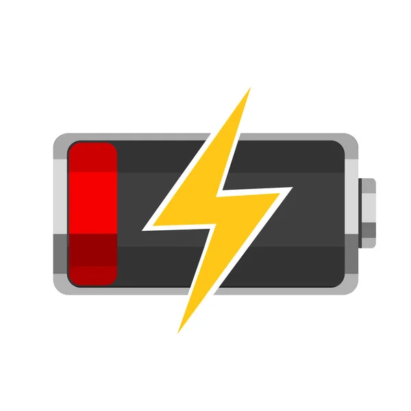 Recharging a dead battery on a white. Logotype — Stock Vector